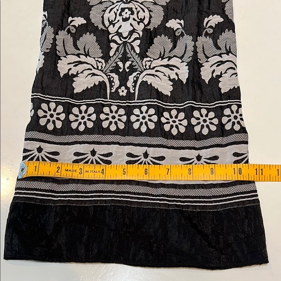 LAPIS   Shear overlay black and whitewhimsical  Indy goth wide leg pants. CD 10 - Picture 3 of 7